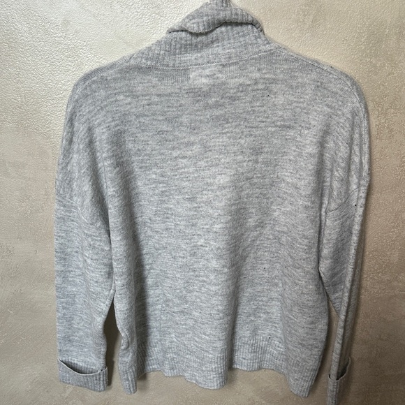 For The Republic Heather Gray Turtleneck Sweater - Picture 6 of 6